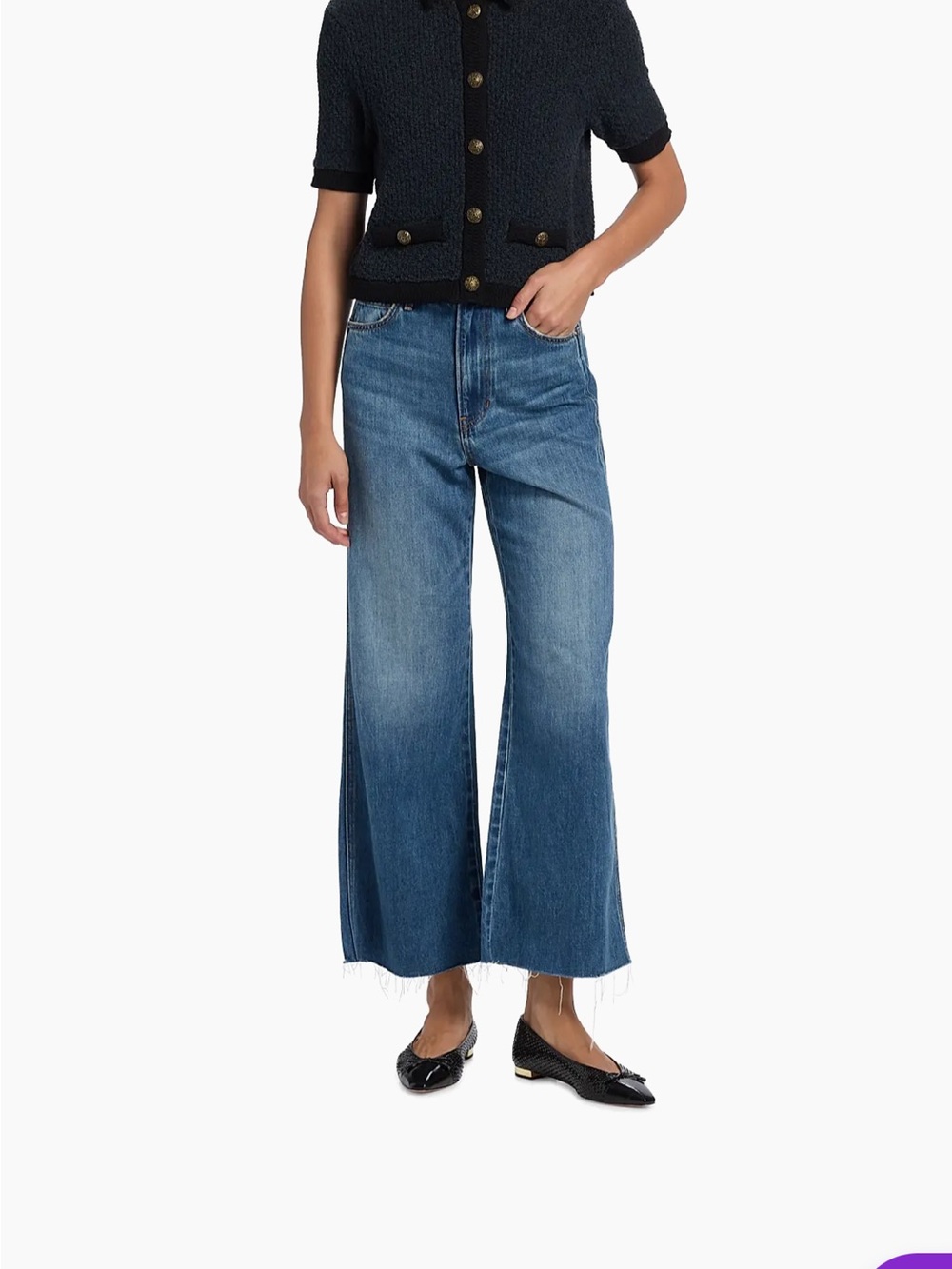 Veronica Beard Taylor High-Rise Wide Leg Jeans